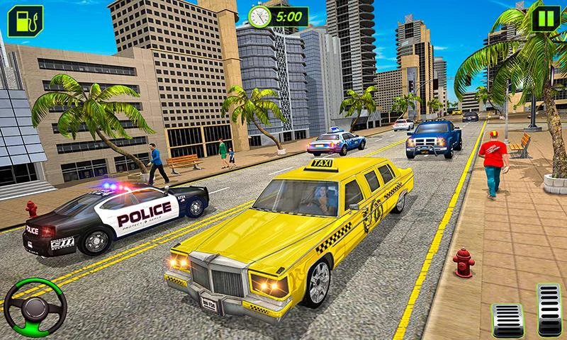 Limo Taxi Driver Simulator : City Car Driving Game screenshot