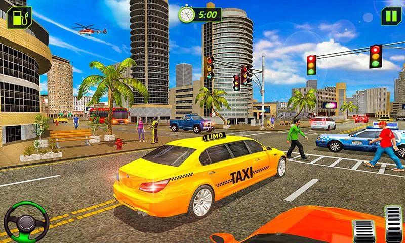 Limo Taxi Driver Simulator : City Car Driving Game screenshot